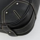 BALLY Umhängetasche Leder Schwarz Silber Auth 180860A-13