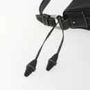 BALLY Umhängetasche Leder Schwarz Silber Auth 180860A-14