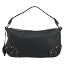 BALLY Umhängetasche Leder Schwarz Silber Auth 180860A-2