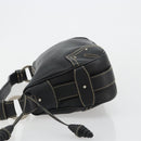 BALLY Umhängetasche Leder Schwarz Silber Auth 180860A-5