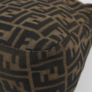FENDI Zucca Canvas Mamma Baguette Shoulder Bag Brown Black Auth 180861A-12