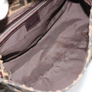 FENDI Zucca Canvas Mamma Baguette Shoulder Bag Brown Black Auth 180861A-19