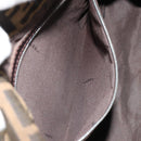 FENDI Zucca Canvas Mamma Baguette Shoulder Bag Brown Black Auth 180861A-23
