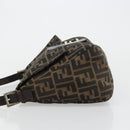 FENDI Zucca Canvas Mamma Baguette Shoulder Bag Brown Black Auth 180861A-5