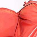 CHANEL New Travel Line Hand Bag Canvas Orange Silver CC Auth 180862-24