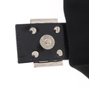 FENDI Mamma Baguette Schultertasche Baumwolljersey Schwarz Silber Auth 180863-16