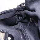 FENDI Mamma Baguette Schultertasche Baumwolljersey Schwarz Silber Auth 180863-20