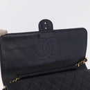 CHANEL Matelasse Chain Shoulder Bag Lamb Skin Black Gold CC Auth 180868-18