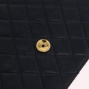 CHANEL Matelasse Chain Shoulder Bag Lamb Skin Black Gold CC Auth 180868-21