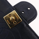 CHANEL Matelasse Chain Shoulder Bag Lamb Skin Black Gold CC Auth 180868-29