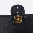 CHANEL Matelasse Chain Shoulder Bag Lamb Skin Black Gold CC Auth 180868-30