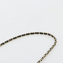 CHANEL Choco Bar Chain Shoulder Bag patent Black Gold CC Auth 180869SAV-8