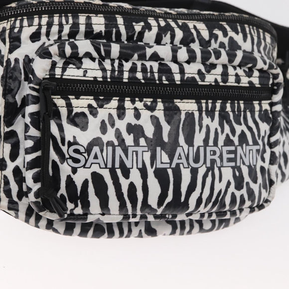 SAINT LAURENT Waist bag Nylon White Auth 180871A
