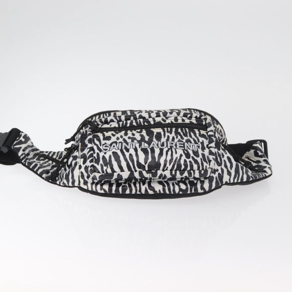 SAINT LAURENT Waist bag Nylon White Auth 180871A