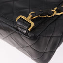 CHANEL Matelasse Ketting Rugzak Lamsleer Goud Zwart CC Auth 180873SAV-16