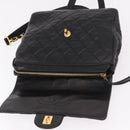 CHANEL Matelasse Ketting Rugzak Lamsleer Goud Zwart CC Auth 180873SAV-10