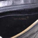 CHANEL Matelasse Ketting Rugzak Lamsleer Goud Zwart CC Auth 180873SAV-22