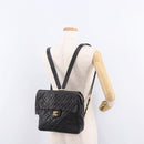 CHANEL Matelasse Ketting Rugzak Lamsleer Goud Zwart CC Auth 180873SAV-27