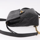 CHANEL Matelasse Ketting Rugzak Lamsleer Goud Zwart CC Auth 180873SAV-4