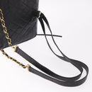 CHANEL Matelasse Ketting Rugzak Lamsleer Goud Zwart CC Auth 180873SAV-7