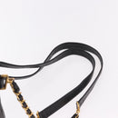 CHANEL Matelasse Ketting Rugzak Lamsleer Goud Zwart CC Auth 180873SAV-8