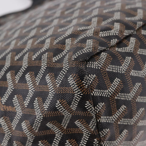 GOYARD Saint Louis PM Tote Bag Coated Canvas Black Silver Auth 180875