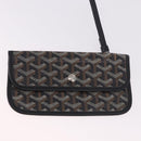 GOYARD Saint Louis PM Tote Bag Coated Canvas Black Silver Auth 180875-19