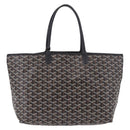 GOYARD Saint Louis PM Tote Bag Coated Canvas Black Silver Auth 180875-13