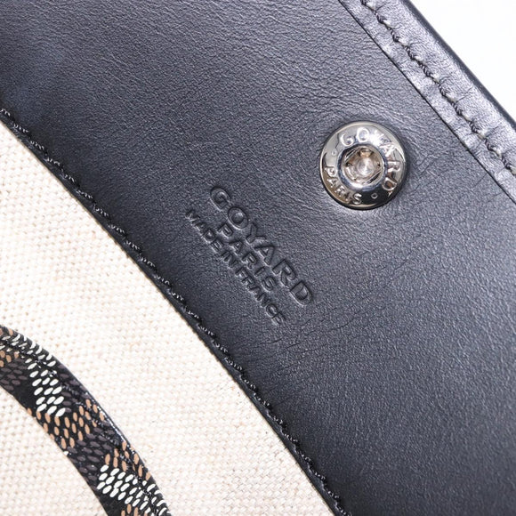 GOYARD Saint Louis PM Tote Bag Coated Canvas Black Silver Auth 180875