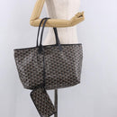 GOYARD Saint Louis PM Tote Bag Coated Canvas Black Silver Auth 180875-23