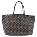 GOYARD Saint Louis PM Tote Bag Coated Canvas Black Silver Auth 180875-2
