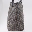 GOYARD Saint Louis PM Tote Bag Coated Canvas Black Silver Auth 180875-4