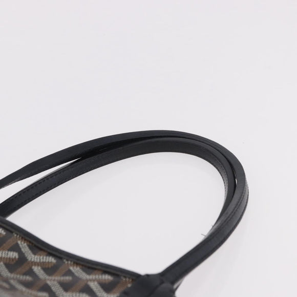 GOYARD Saint Louis PM Tote Bag Coated Canvas Black Silver Auth 180875
