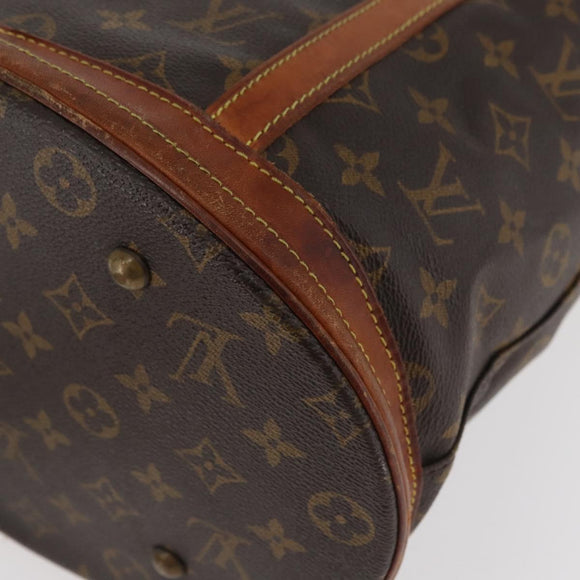LOUIS VUITTON Monogram Bucket GM Shoulder Bag M42236 LV Auth 180877