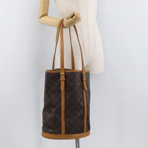 LOUIS VUITTON Monogram Bucket GM Shoulder Bag M42236 LV Auth 180879