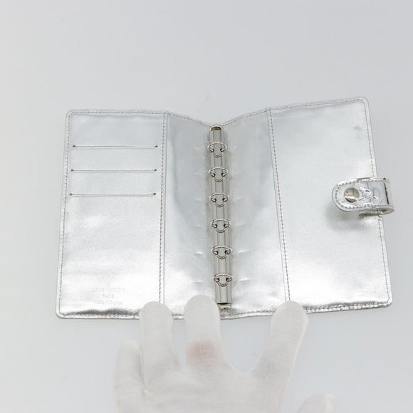 LOUIS VUITTON Monogram Miroir Agenda PM Planneromslag Zilver R20963 Auth 180884A