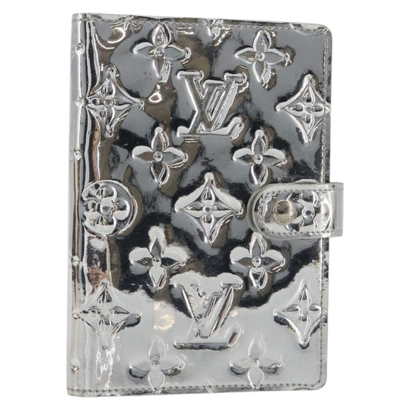 LOUIS VUITTON Monogram Miroir Agenda PM Planneromslag Zilver R20963 Auth 180884A