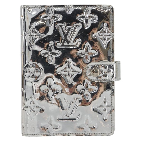 LOUIS VUITTON Monogram Miroir Agenda PM Planneromslag Zilver R20963 Auth 180884A