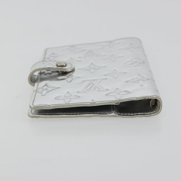 LOUIS VUITTON Monogram Miroir Agenda PM Planneromslag Zilver R20963 Auth 180884A