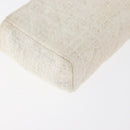 CHANEL Matelasse Pouch Coated Canvas White Silver CC Auth 180887A-10