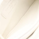 CHANEL Matelasse Pouch Coated Canvas White Silver CC Auth 180887A-14