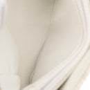 CHANEL Matelasse Pouch Coated Canvas White Silver CC Auth 180887A-17