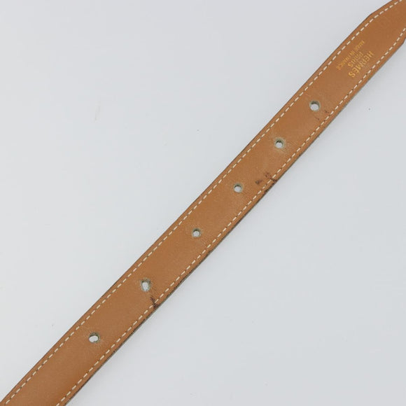 HERMES Constance Mini Belt Leder Beige Gold Auth 180888