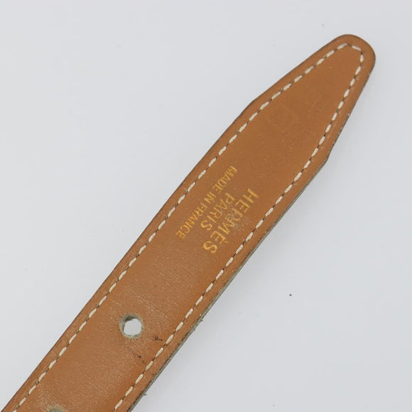 HERMES Constance Mini Belt Leather Beige Gold Auth 180888