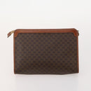 CELINE Macadam Canvas Clutch Bag PVC Leather 5 Set Brown Beige Auth 180889-13