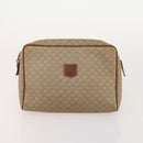 CELINE Macadam Canvas Clutch Bag PVC Leather 5 Set Brown Beige Auth 180889-17