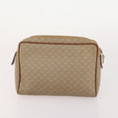 CELINE Macadam Canvas Clutch Bag PVC Leather 5 Set Brown Beige Auth 180889-18