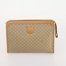 CELINE Macadam Canvas Clutch Bag PVC Leather 5 Set Brown Beige Auth 180889-20