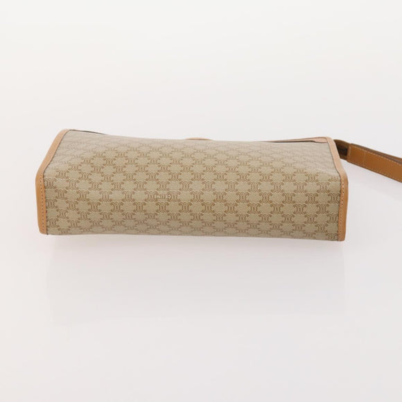 CELINE Macadam Canvas Clutch Bag PVC Leather 5 Set Brown Beige Auth 180889