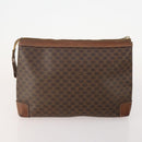 CELINE Macadam Canvas Clutch Bag PVC Leather 5 Set Brown Beige Auth 180889-3